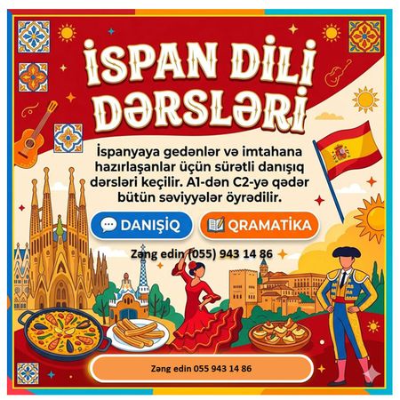 İspan Dili Danışıq Qramatika Dərsləri Sadələşdirilmiş Dərs Programı Ilə Tədrisi – Bakı – ucuztap.az