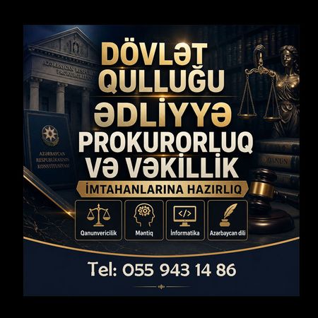 Dövlət Qulluğu Ədliyyə Və Vəkillik Imtahanına Hazırlıq – Hazırlıq kursları – ucuztap.az
