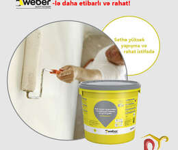 Ağ rəngli fasad üçün astar "Weber prim UNİ"