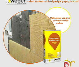 Daş yunu yapışdırıcısı və suvağı Weber.vetonit therm A100 – Tikinti materialları – ucuztap.az