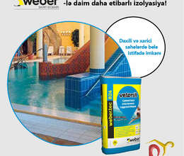 Su izolyasiyası "Weber vetonit tec 824"