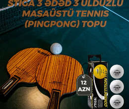 Stiga 3 Ədəd 3 Ulduzlu Masaüstü Tennis (Pingpong) Topu