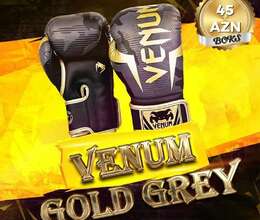 Venum Elite Grey-Gold Boks Əlcəkləri