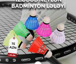 12 Ədəd Neylon Badminton Lələyi (Valan)