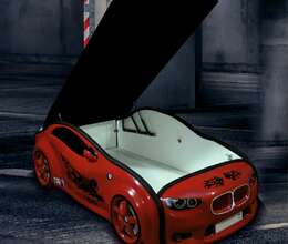 Uşaq üçün avtomobil çarpayı 3D