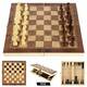 3 IN 1 Wooden International Chess Set (Maqnitli Şahmat və Nərd Dəsti)