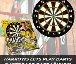 Harrows Lets Play Darts Dartboard Dart Lövhəsi