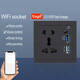 Tuya WiFi İkili Elektrik Yuvası Surətli USB şarj Portu Smart Plug