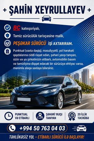 Sürücü Işi Axtarıram – Digər – ucuztap.az