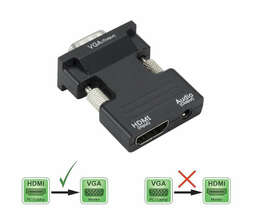 HDMI-compatible Female to VGA Male Converter with Audio Adapter