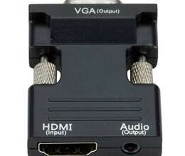 HDMI-compatible Female to VGA Male Converter with Audio Adapter