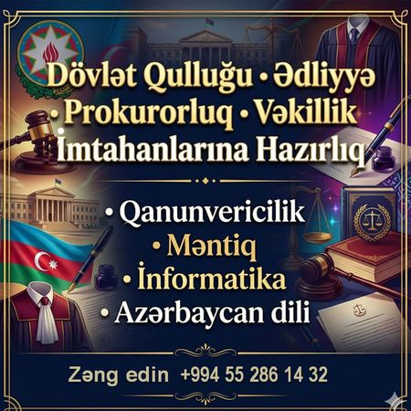 Dövlət Qulluğu Vəkillik Ədliyyə Imtahanlarına Hazırlıq – Hazırlıq kursları – ucuztap.az