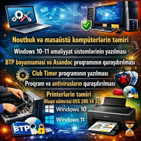 Komputer Nodbuk Printer Temiri Btp Asandoc Yazılması – Hazırlıq kursları – ucuztap.az