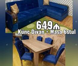 Divan və masa dəsti