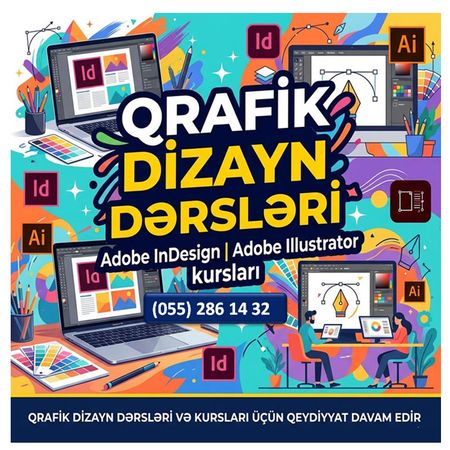 Indesign Illustrator Qrafik Dizayn Dərsləri – Hazırlıq kursları – ucuztap.az