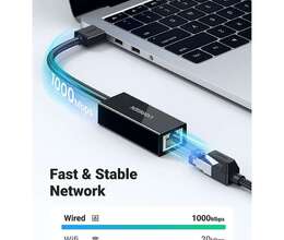 UGREEN USB3.0 to RJ45 Gigabit Ethernet Adapter – Kabellər və adapterlar – ucuztap.az