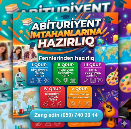Abiturient Imtahanlarına Qəbul Şansını Artır – Hazırlıq kursları – ucuztap.az