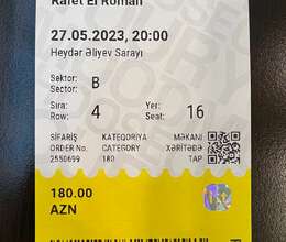 Rafet El Roman -ın konsertinə 4 ədəd bilet – Konsertlər – ucuztap.az