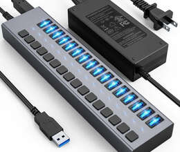 ACASIS 16 Port USB 3.0 Date USB Hub 90 WATT 5Gbps