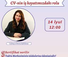 CV-nin İş Həyatımızdakı Rolu seminarı – Hazırlıq kursları – ucuztap.az