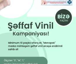 Şəffaf vinil əlcək kampaniyası