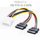 IDE Molex 4 pin to 2 x SATA power cable