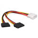 IDE Molex 4 pin to 2 x SATA power cable