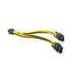 PCI Express 6 Pin to dual 8(6+2) Pin Power Converter Cable