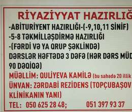 Riyaziyyat hazırlığı – Hazırlıq kursları – ucuztap.az