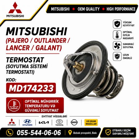 Mitsubishi Termostat (MD174233) - Hyundai, Kia Və Digər Modellərə Ehtiyat Hissələri – Ehtiyat hissələri – ucuztap.az