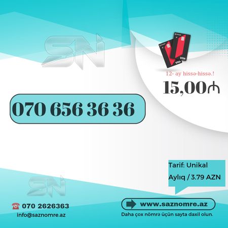 Nar Nömrə - (070) 656-36-36 – Xırdalan – ucuztap.az