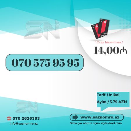 Nar nömrə – (070) 575-95-95 – Xırdalan – ucuztap.az