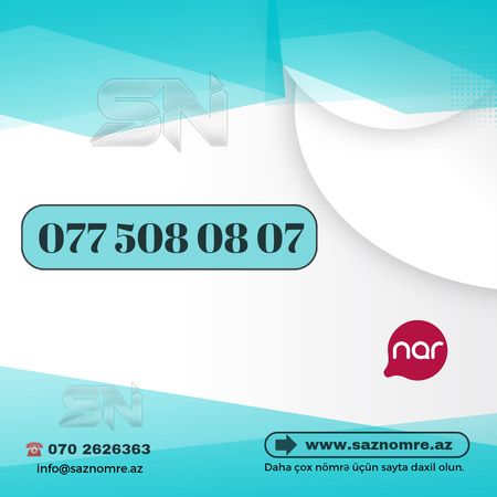 Nar Nömrə - 077 508 0807 – Xırdalan – ucuztap.az