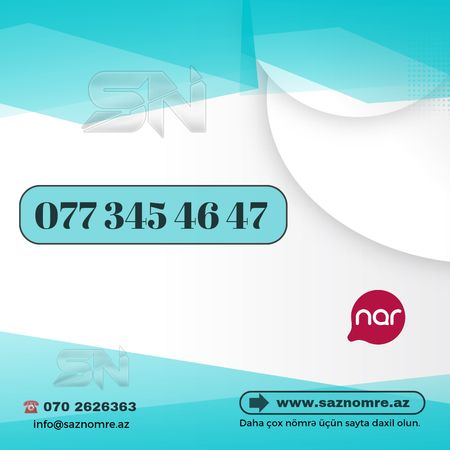 Nar Nömrə - 077 345 4647 – Xırdalan – ucuztap.az