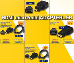 HDMİ micro mini adapterlər