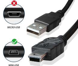 Mini USB to 2 USB kabel