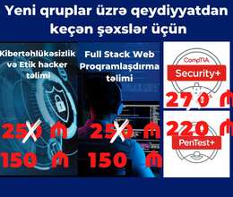 Kibertəhlükəsizlik və Etik haker, Veb Proqramlaşdırma,Comptia – Hazırlıq kursları – ucuztap.az