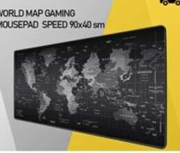 Mausepad dünya xəritəsi 90x40 sm gaming – Kompüter aksesuarları – ucuztap.az