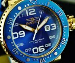 Invicta Pro Diver Scuba Blue Dial Blue Silicone Gold Tone Date Watch qol saatı – Saat və zinət əşyaları – ucuztap.az