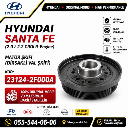 Orijinal Hyundai Santa Fe Mator Şkifi 23124-2F000 Hyundai, Kia Və Digər Modellərə Ehtiyat Hissəler – Ehtiy… – ucuztap.az