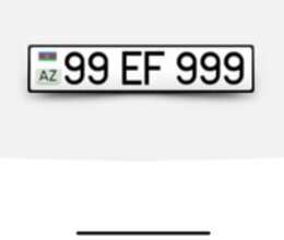 Avtomobil qeydiyyat nişanı - 99-EF-999 – Ehtiyat hissələri – ucuztap.az