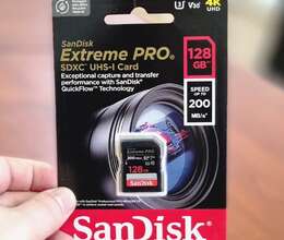 Sd Kart Yaddaş Kartı Sandisk Extreme Pro 128 Gb Uhs-1 Klass 10