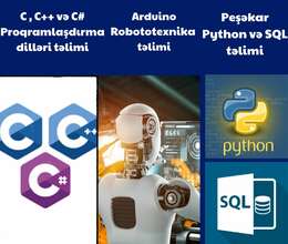 C,C++ və C#,Arduino Robototexnika,Python SQL təlimi