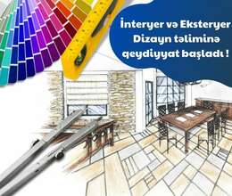 Peşəkar İnteryer və Eksteryer Dizayn təlimi – Hazırlıq kursları – ucuztap.az