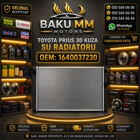 Toyota Prius 30 Kuza Su Radiatoru (1640037230) Toyota Ehtiyat Hisseleri – Ehtiyat hissələri – ucuztap.az