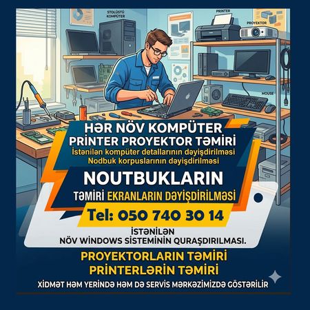 Kompüter Və Printer Təmiri Xidməti – Texnika təmiri – ucuztap.az