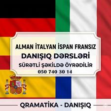 İtalyan İspan Alman Fransiz Dili Danışıq Dərsləri