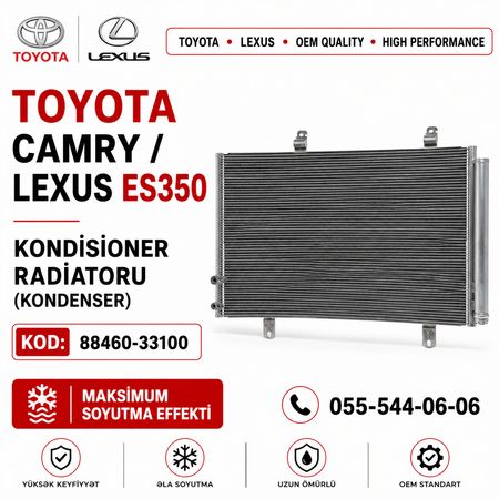 Toyota Camry Lexus ES350 Kondisioner Radiatoru 88460-33100 | Hyundai Kia Ehtiyat Hisseleri – Bakı – ucuztap.az