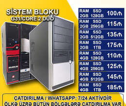Sistem Bloku G31/Core 2 Duo/2-4GB Ram/SSD