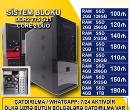 Sistem Bloku G31/Core 2 Duo/2-4GB Ram/SSD